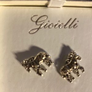 Silver zebra earrings (studs)